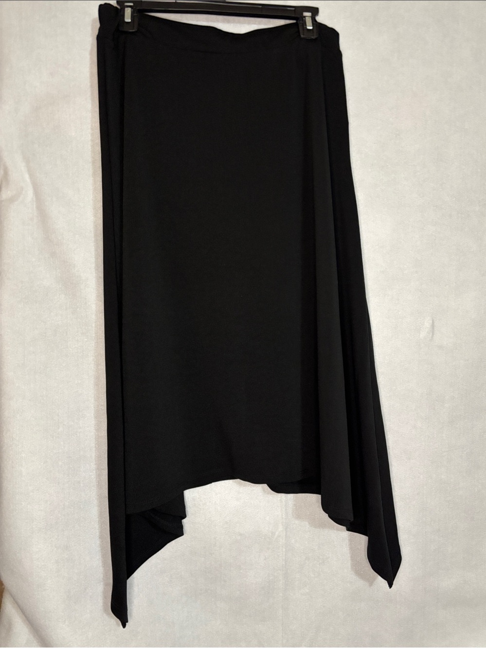 French Laundry Black Asymmetrical Draped Skirt